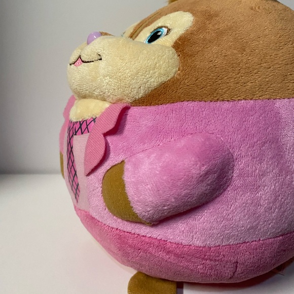 Ty Beanie Ballz Alvin And the Chipmunks Brittany Plush 9 inch Pink Round Toy - Picture 9 of 12